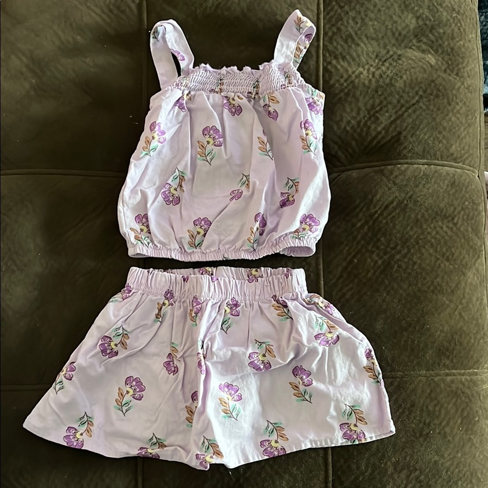 Carter's Purple Floral Kids Matching Set